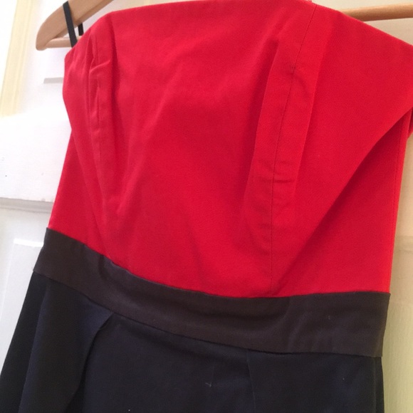 Strapless French Connection color block dress - Picture 2 of 7